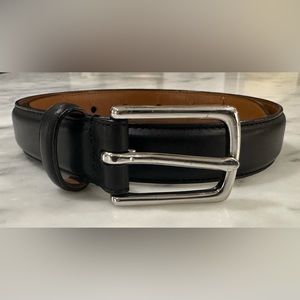 Polo Ralph Lauren Black Leather Belt with silver buckle - size 26 waist